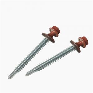 Hex Head Self Drilling TEK Screw With Bonded Washer EPDM Red Color  Hex Head Self Drilling TEK Screw With Bonded Washer EPDM Red Color