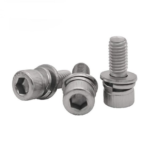 Hex Socket Head Cap Screw With Spring And Flat Washer Assembled