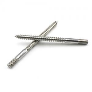 Stainless Steel Double Threaded Hanger Bolt Self Tapping Wood Screw