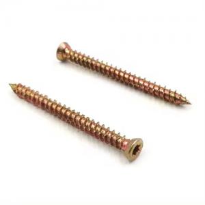 T30 7.5MM Torx Flat Head Yellow Zinc Concrete Frame Screws